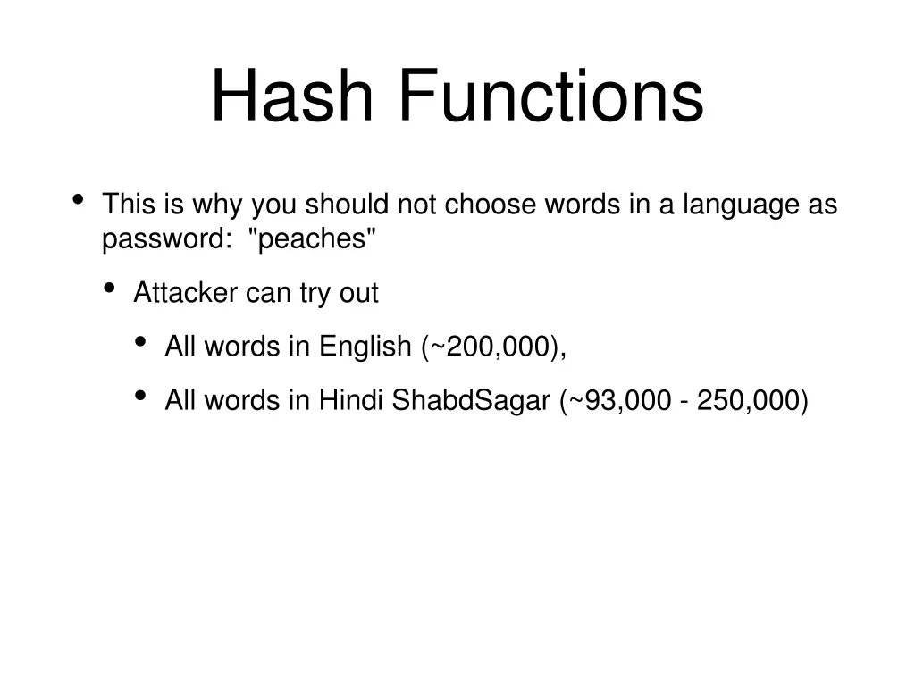 hash functions 12