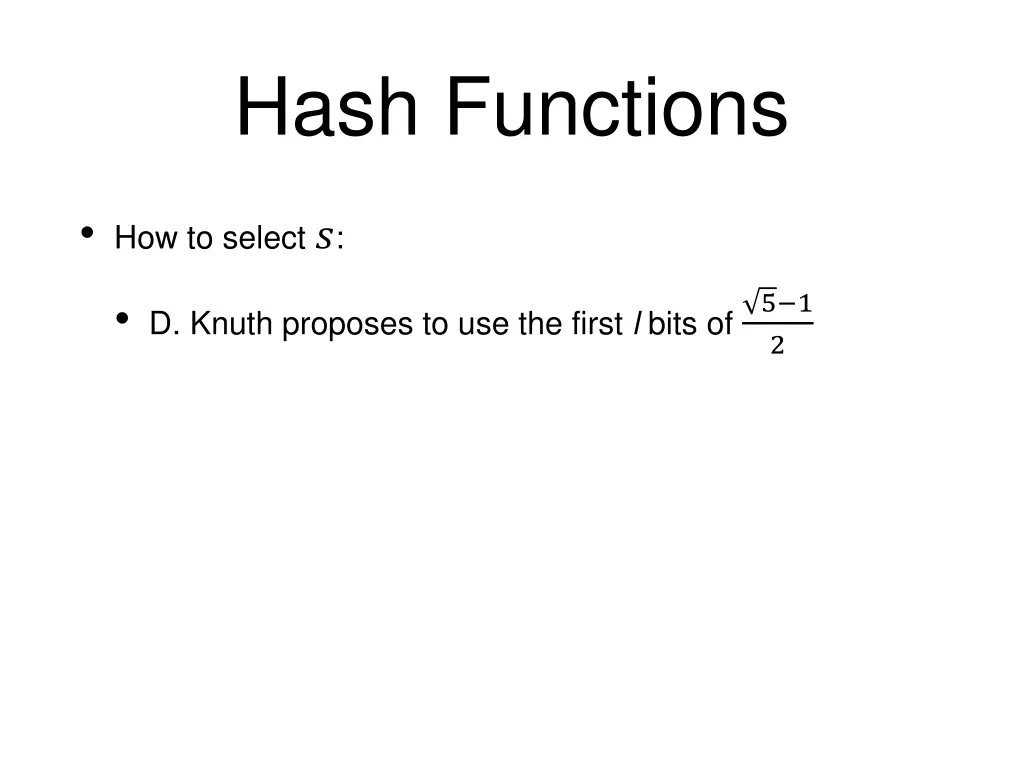 hash functions 8