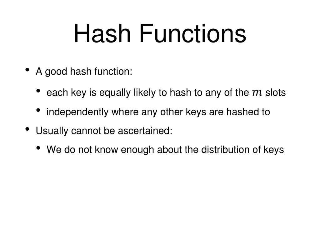 hash functions