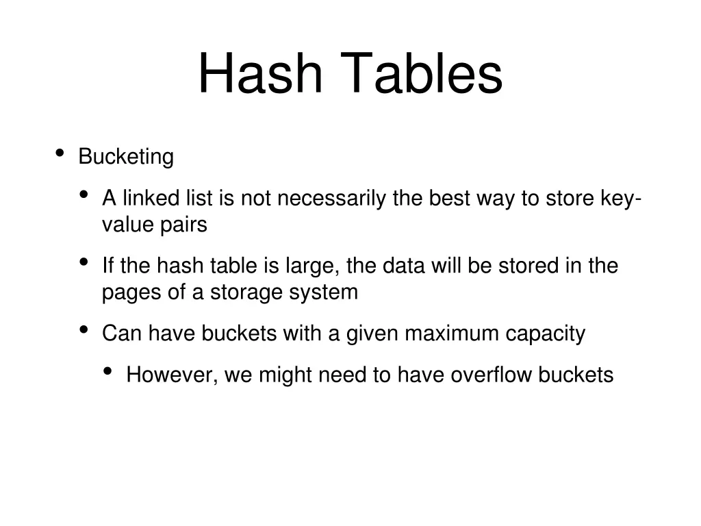hash tables 4