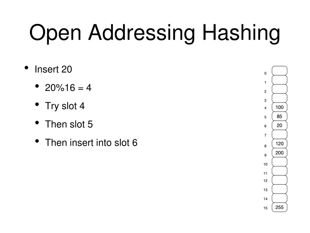 open addressing hashing 8