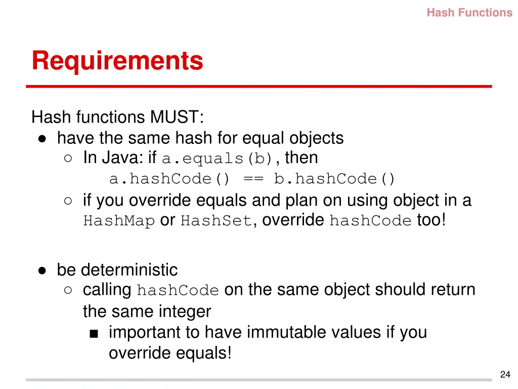 hash functions 1