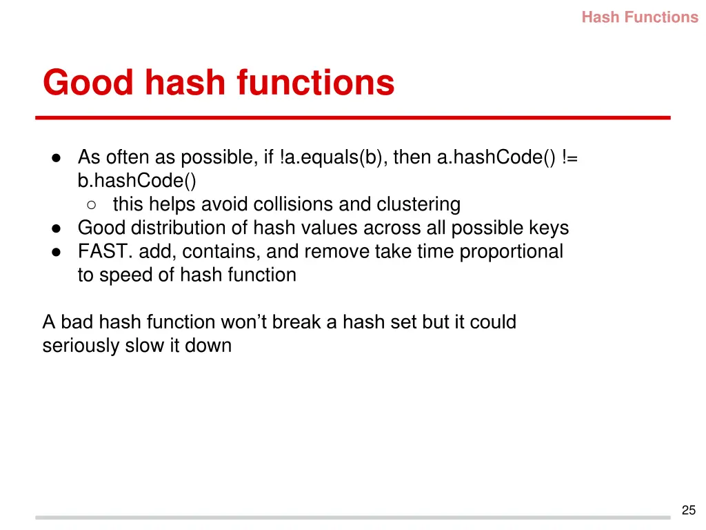 hash functions 2