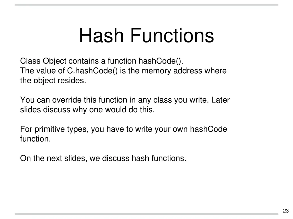 hash functions