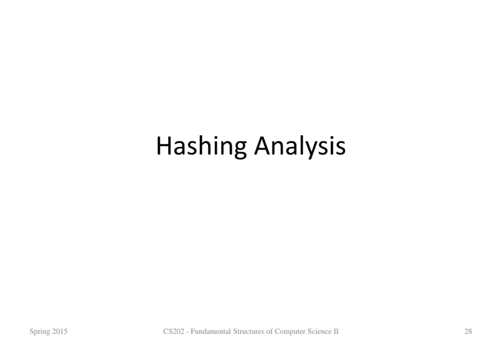 hashing analysis