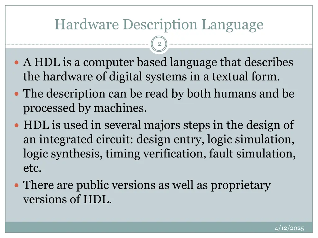 hardware description language 1