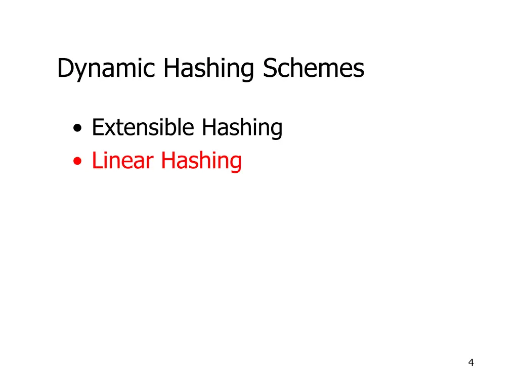 dynamic hashing schemes