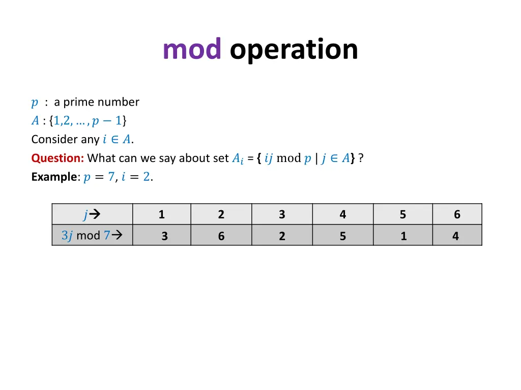 mod operation 1