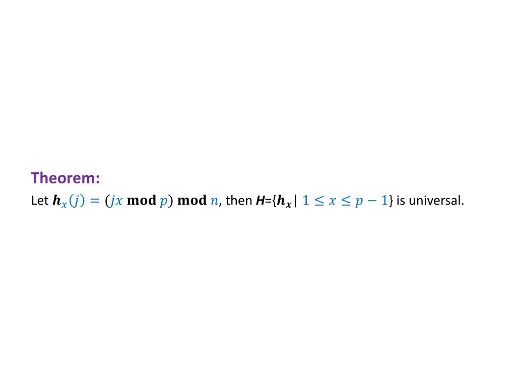 theorem let then h 1 1 is universal
