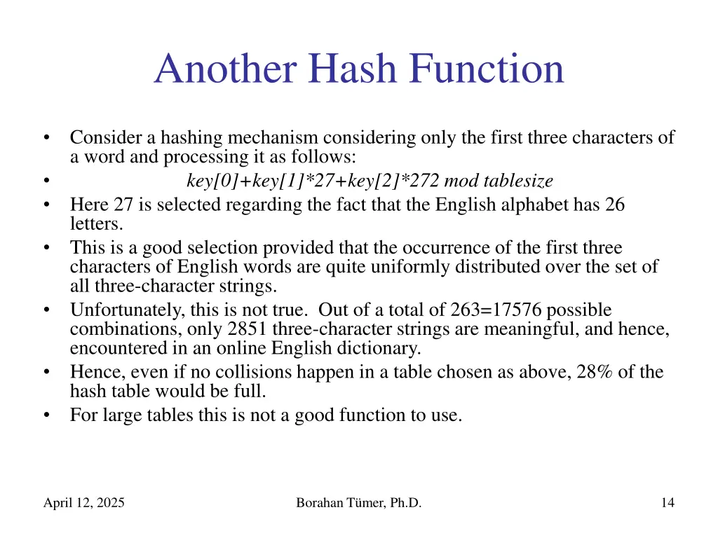 another hash function