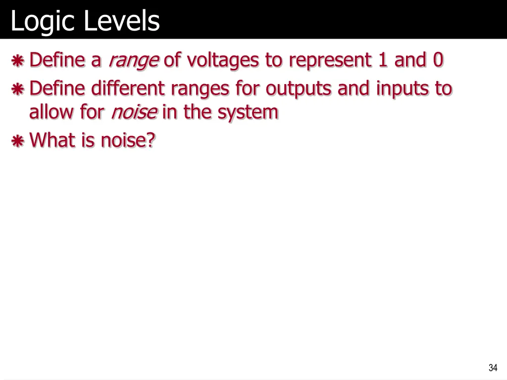 logic levels 1