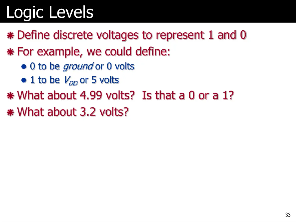 logic levels