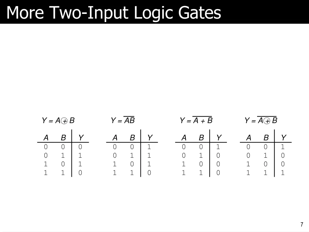 more two input logic gates