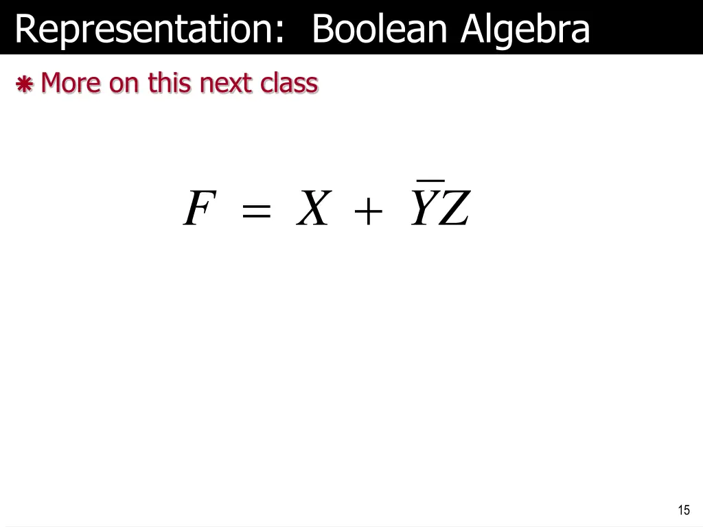 representation boolean algebra