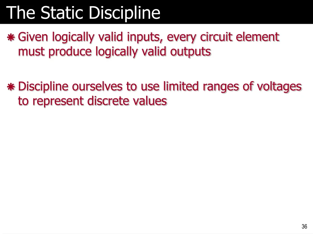the static discipline