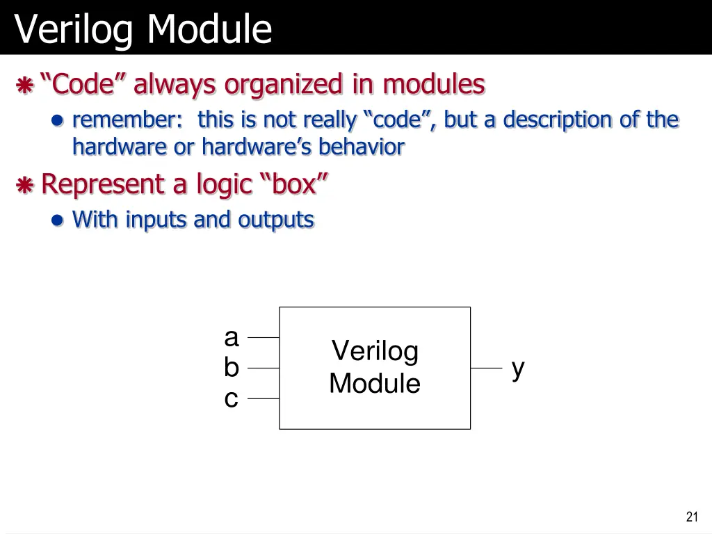 verilog module