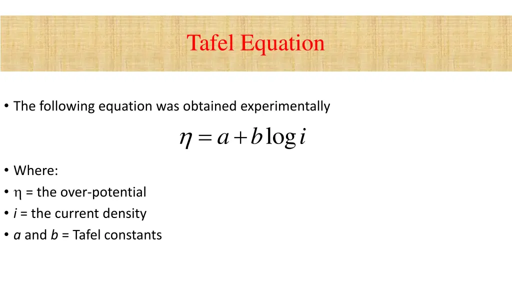 tafel equation 2
