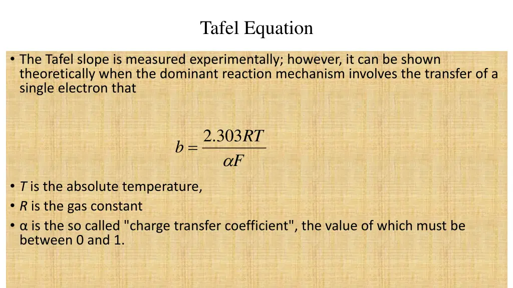 tafel equation 5