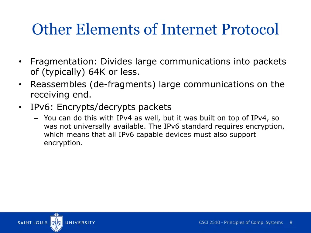 other elements of internet protocol
