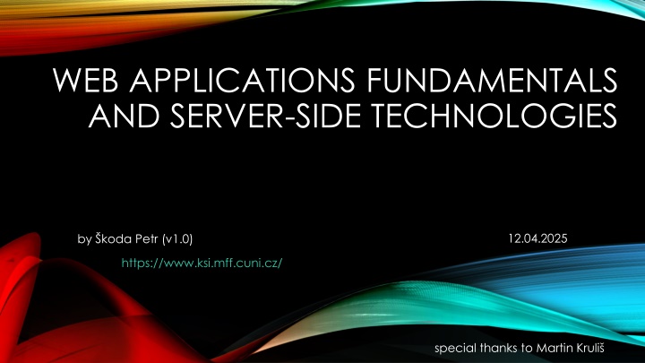 web applications fundamentals and server side