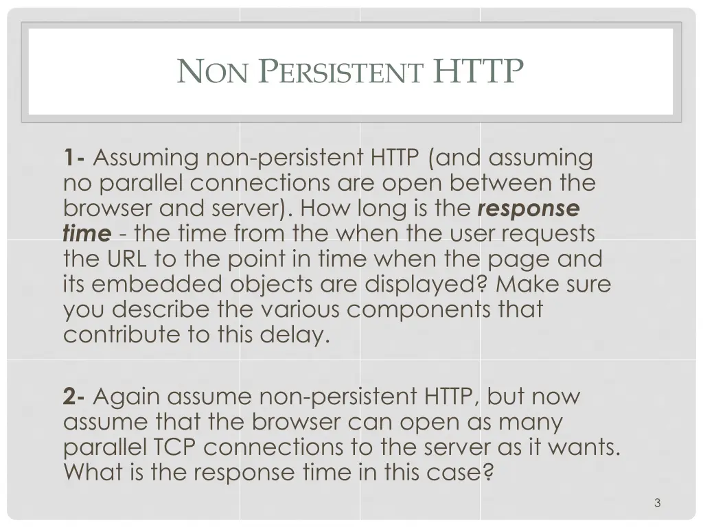 n on p ersistent http