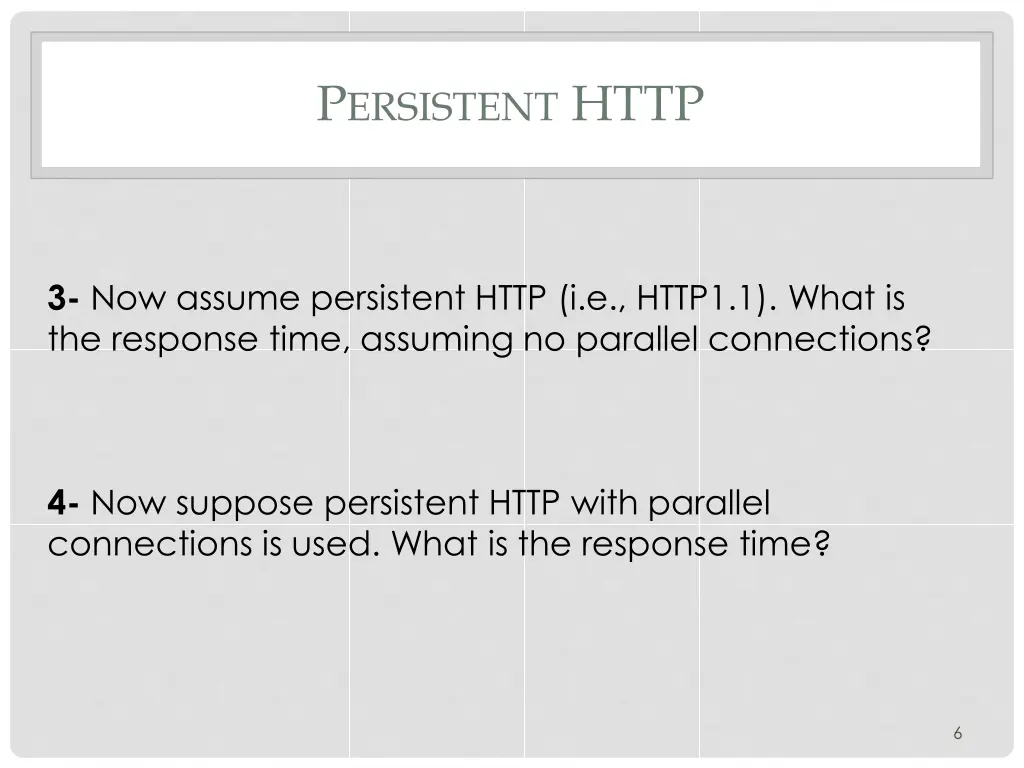 p ersistent http
