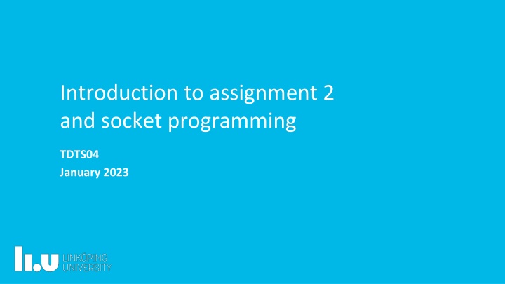 introduction to assignment 2 and socket
