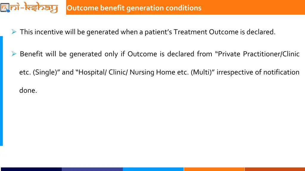outcome benefit generation conditions