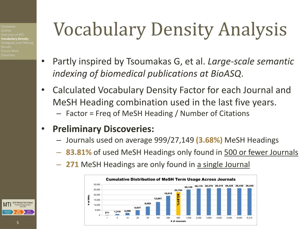 vocabulary density analysis