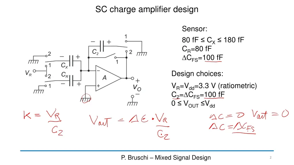 sc charge amplifier design