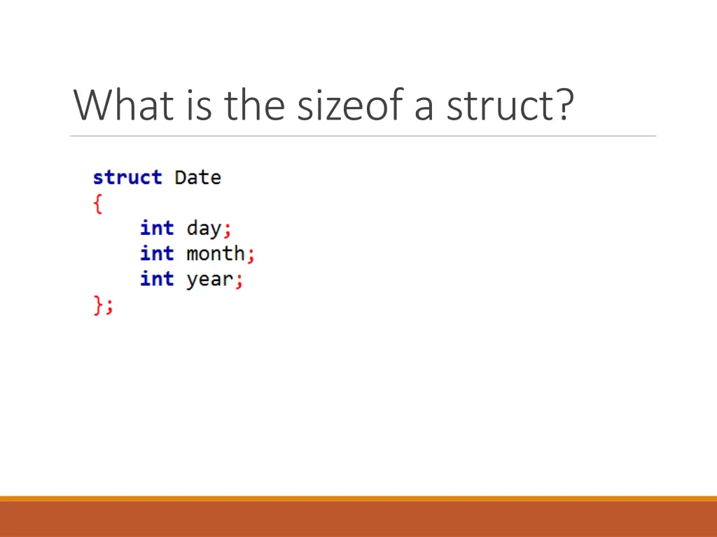 what is the sizeof a struct