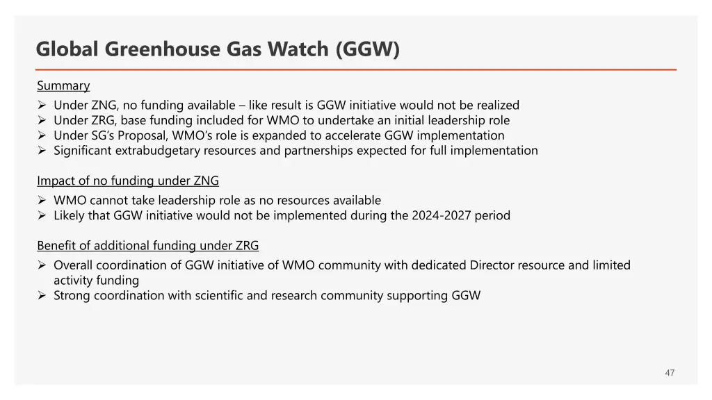 global greenhouse gas watch ggw 1