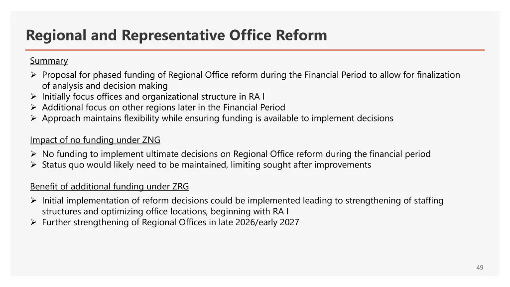 regional and representative office reform 1