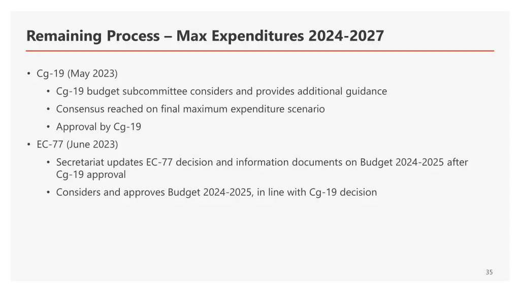 remaining process max expenditures 2024 2027