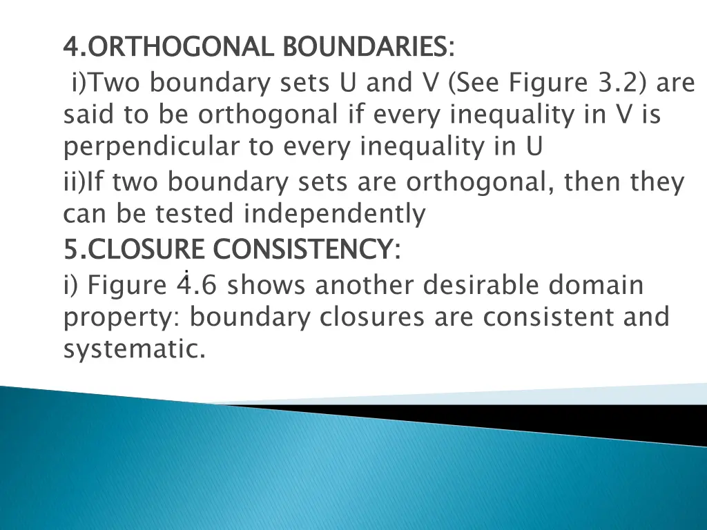 4 orthogonal boundaries i two boundary sets