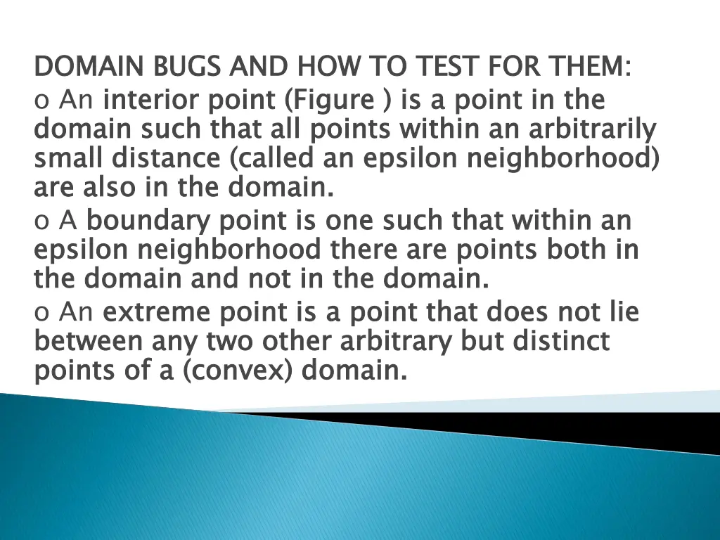 domain bugs and how to test for them