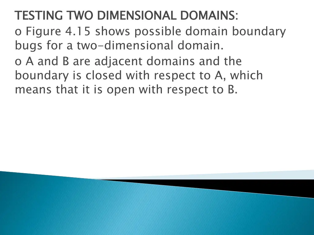 testing two dimensional domains o figure
