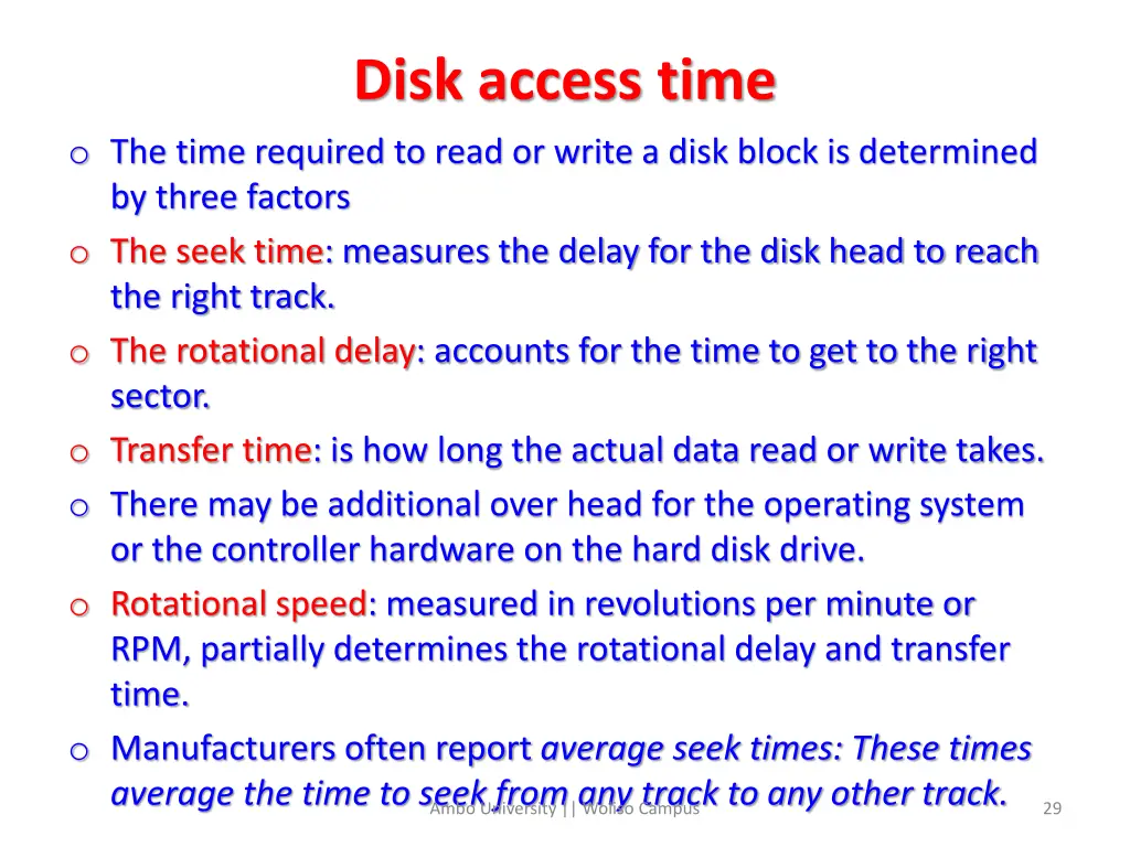 disk access time