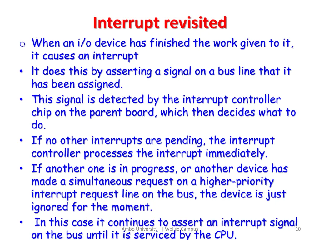 interrupt revisited
