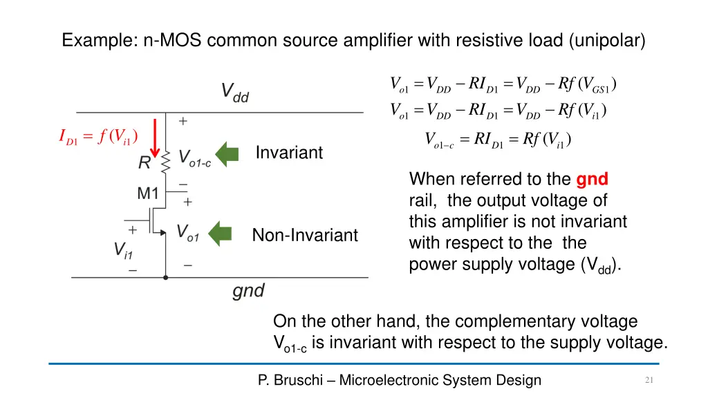 example n mos common source amplifier with