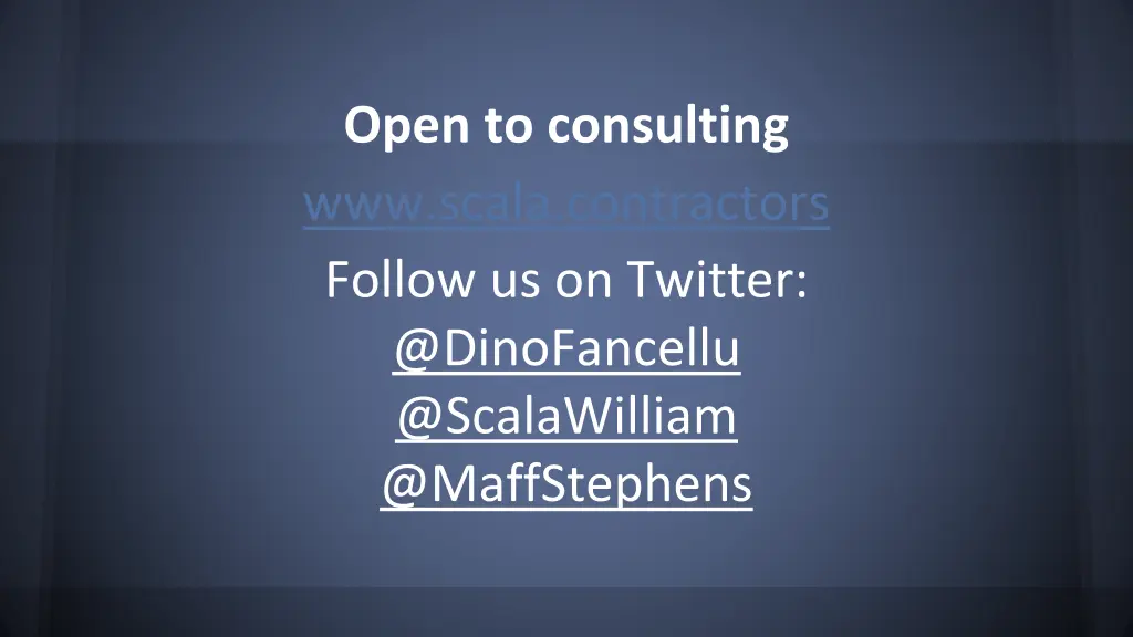 open to consulting www scala contractors follow