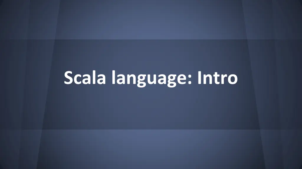 scala language intro