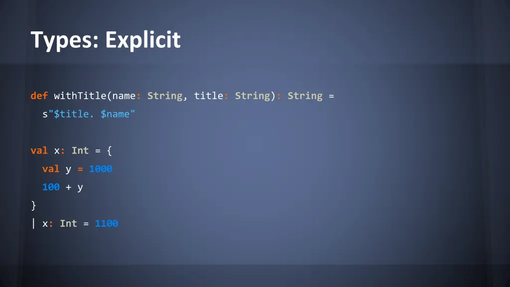 types explicit