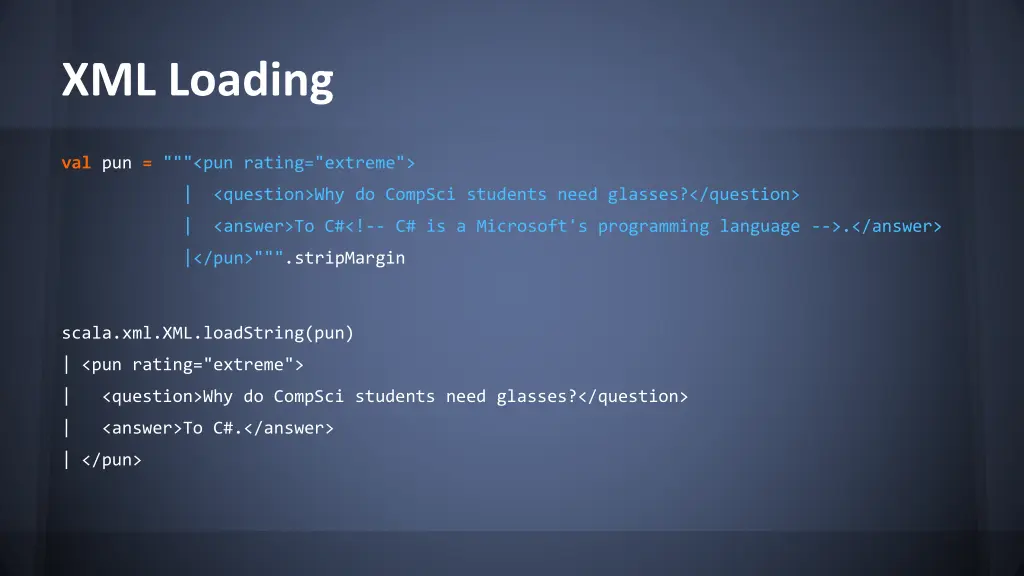 xml loading