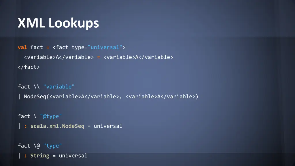 xml lookups 1