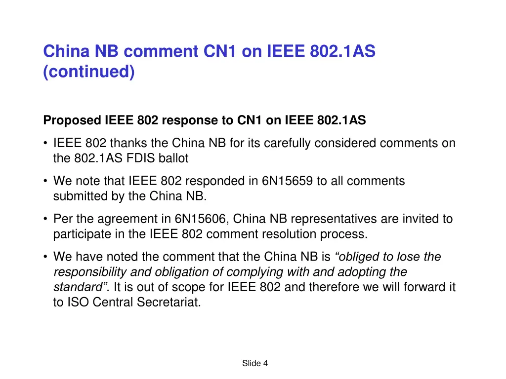 china nb comment cn1 on ieee 802 1as continued