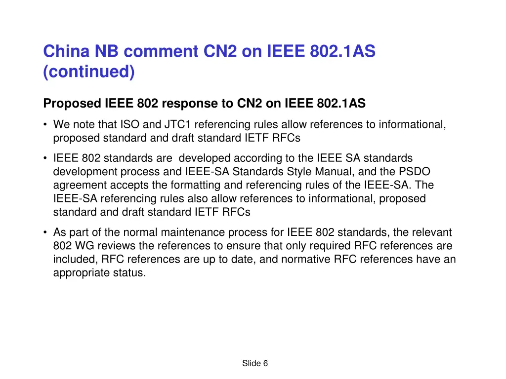 china nb comment cn2 on ieee 802 1as continued