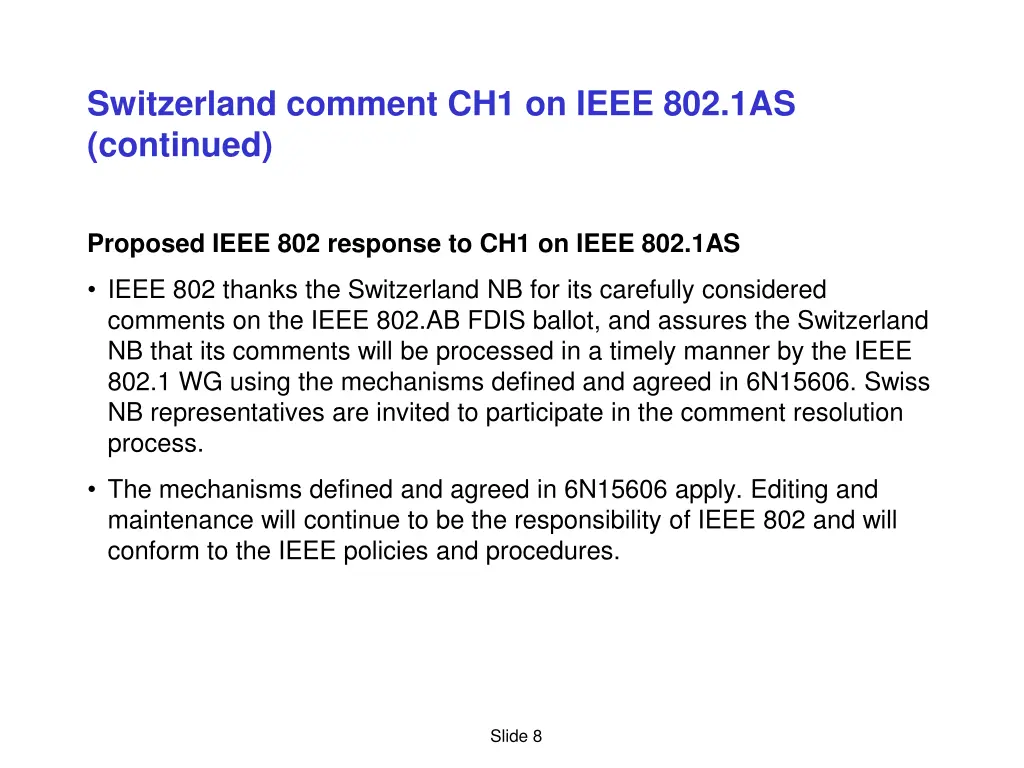 switzerland comment ch1 on ieee 802 1as continued