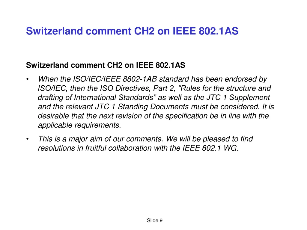 switzerland comment ch2 on ieee 802 1as