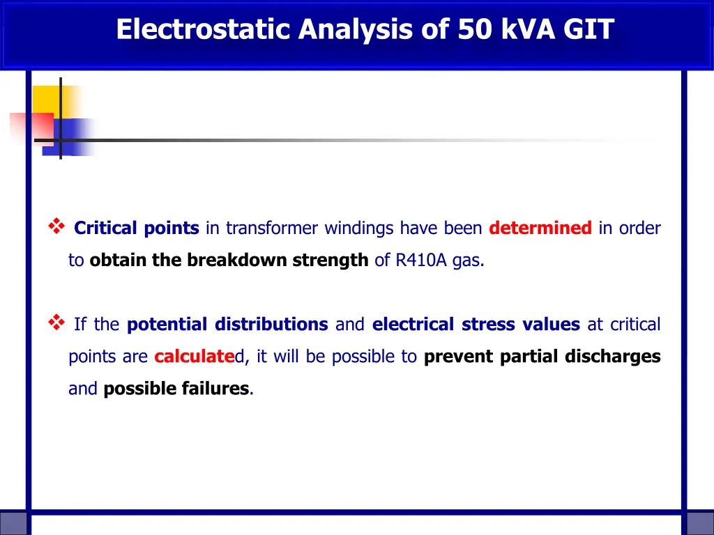 electrostatic analysis of 50 kva git 1